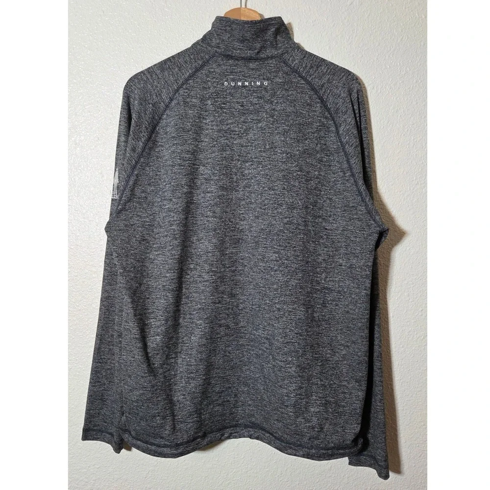 Dunning Golf‎ Quarter Zip Pullover Gray Heather Performance Stretch Medium